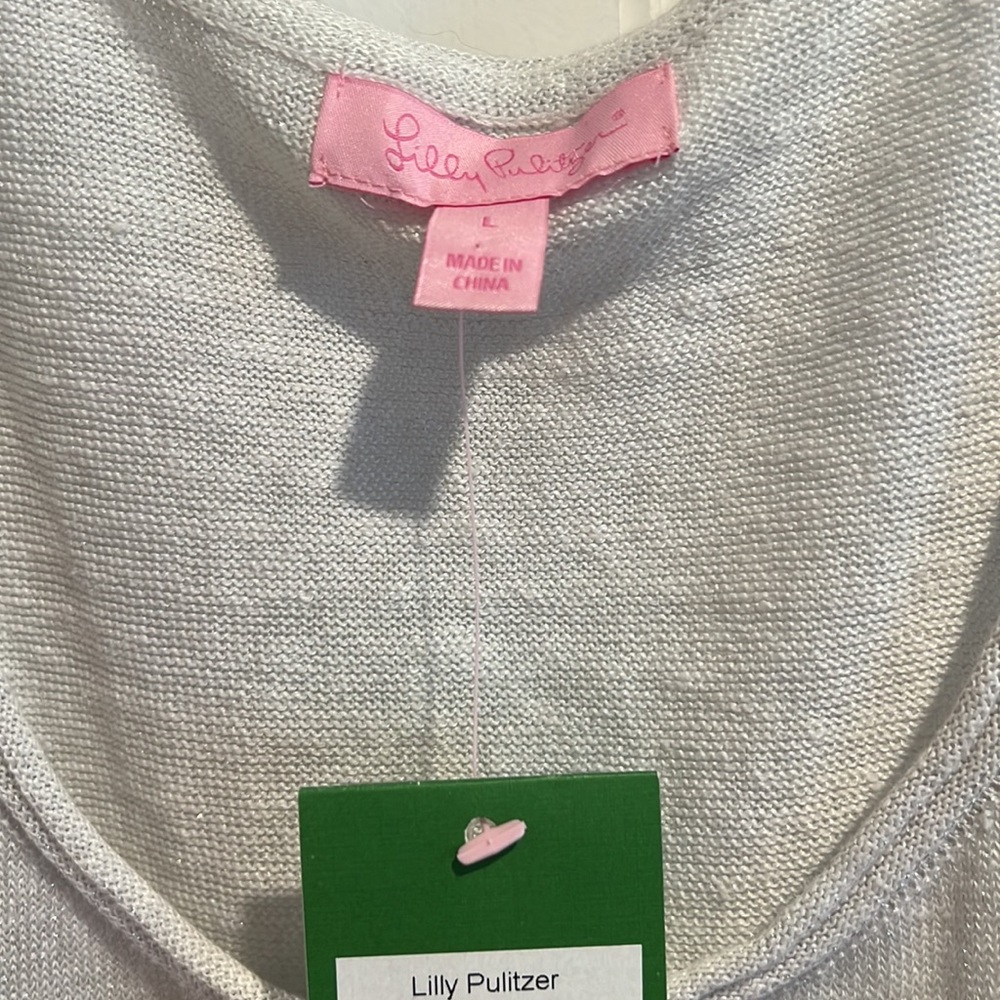 Lilly Pulitzer Silver Linen Blend Patti
Sweater Tank Top - Picture 3 of 11
